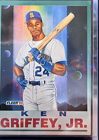 1992 Fleer Ken Griffey Jr. #709 front, cropped to the card