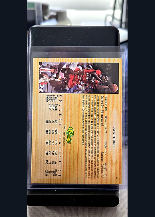 1993 Classic J.R. Rider #4 back