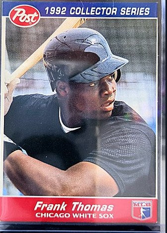 1992 Post Frank Thomas #24 of 30 front, cropped to the card