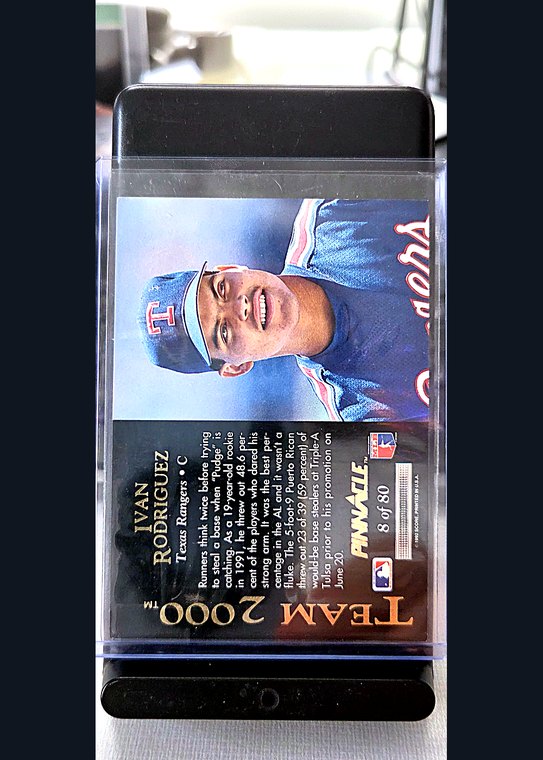 1995 Pinnacle Ivan Rodriguez #8 of 80 back