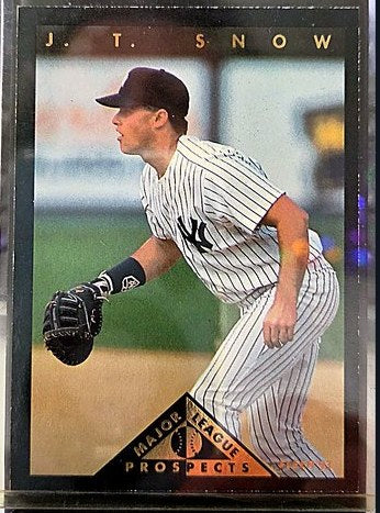 1993 Fleer J.T. Snow #7 of 18 front, cropped to the card