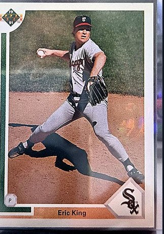 1991 Upper Deck Eric King #281 front, cropped to the card