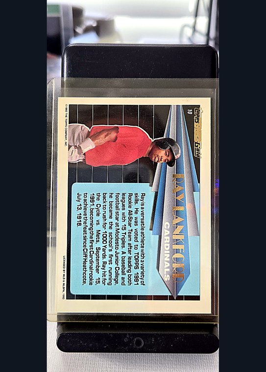 1992 Topps Ray Lankford #10 back