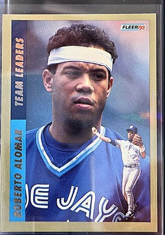 1993 Fleer Roberto Alomar #9 of 10 front, cropped to the card