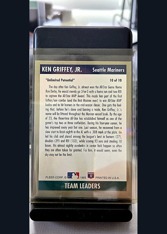 1993 Fleer Ken Griffey Jr. #10 of 10 back