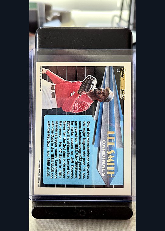 1992 Topps Lee Smith #19 back
