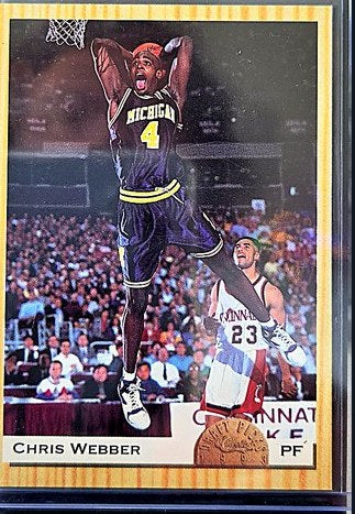 1993 Classic Chris Webber #1 front, cropped to the card
