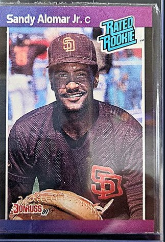 1989 Donruss Sandy Alomar Jr. #28 front, cropped to the card